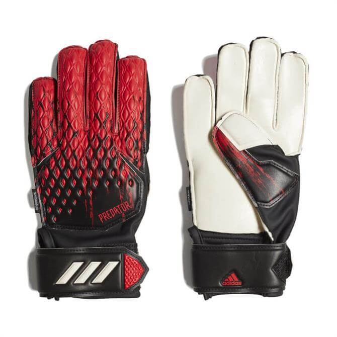 Adidas Predator 20 Fingersave Kid's Goalkeeper Gloves - Black/Red